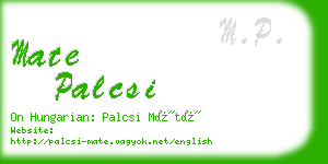 mate palcsi business card